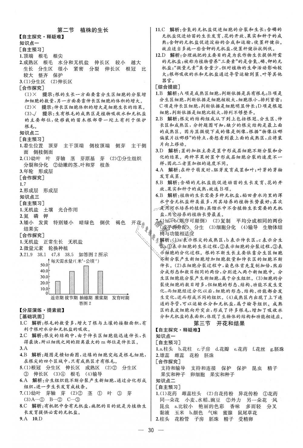 2018年同步學歷案課時練七年級生物學上冊人教版河北專版 第14頁