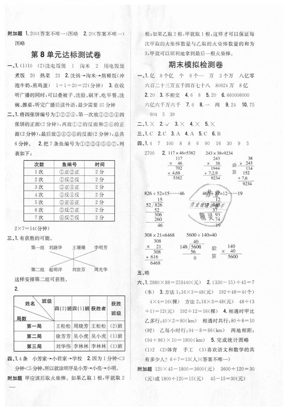 2018年全科王同步課時(shí)練習(xí)四年級數(shù)學(xué)上冊人教版 第14頁