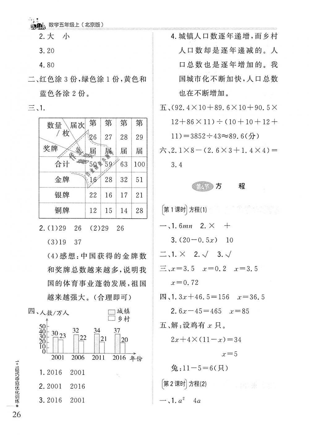 2018年1加1轻巧夺冠优化训练五年级数学上册北京版银版 第14页