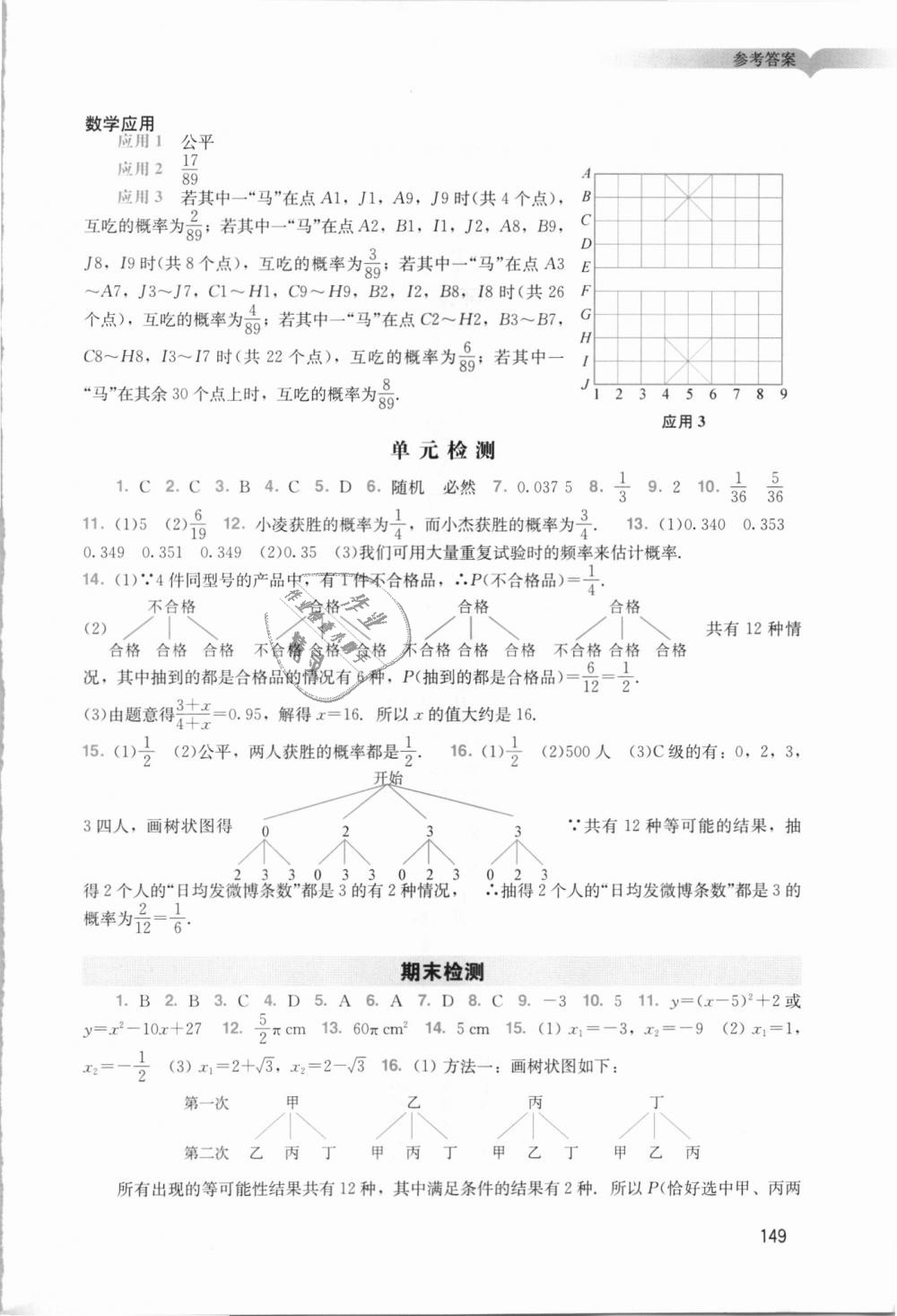 2018年陽光學業(yè)評價九年級數(shù)學上冊人教版 第17頁