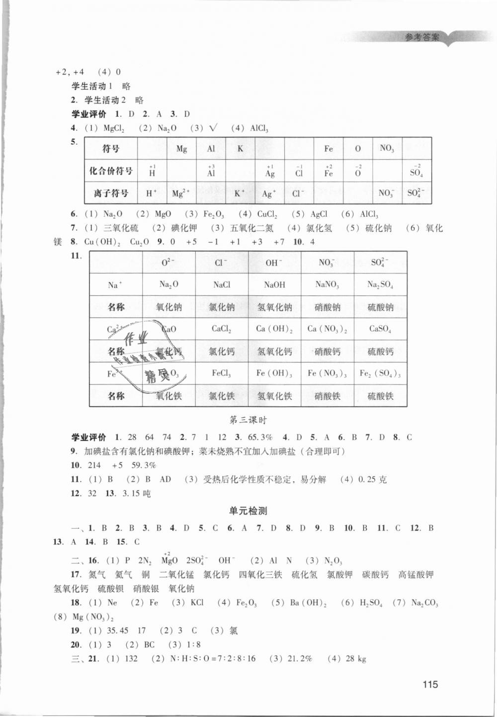 2018年阳光学业评价九年级化学上册人教版 第11页