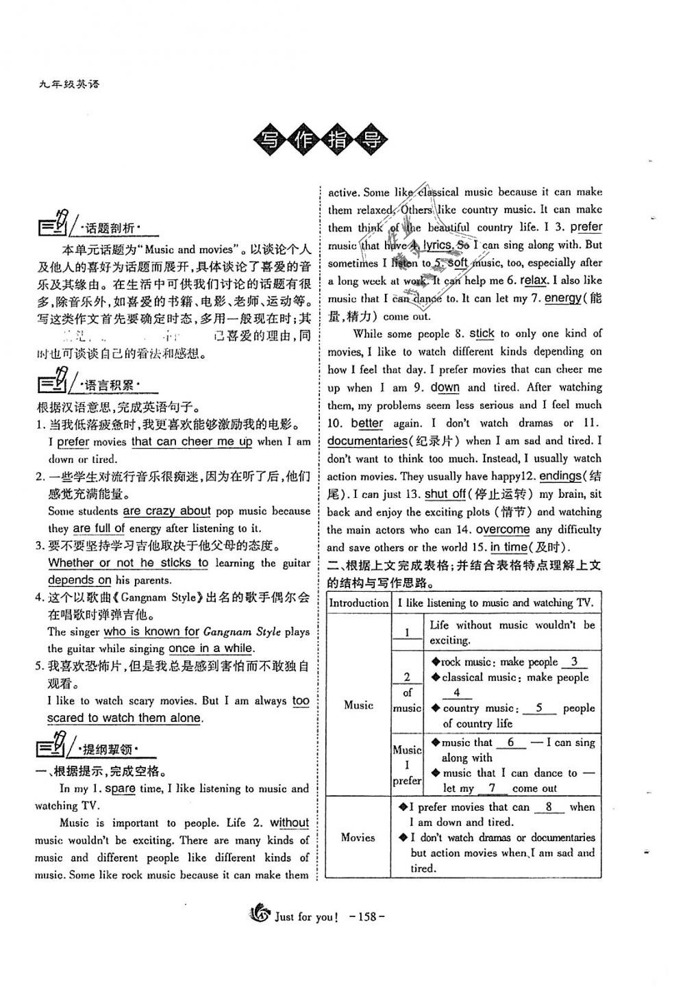 2018年蓉城优课堂给力A加九年级英语全一册人教版 第158页