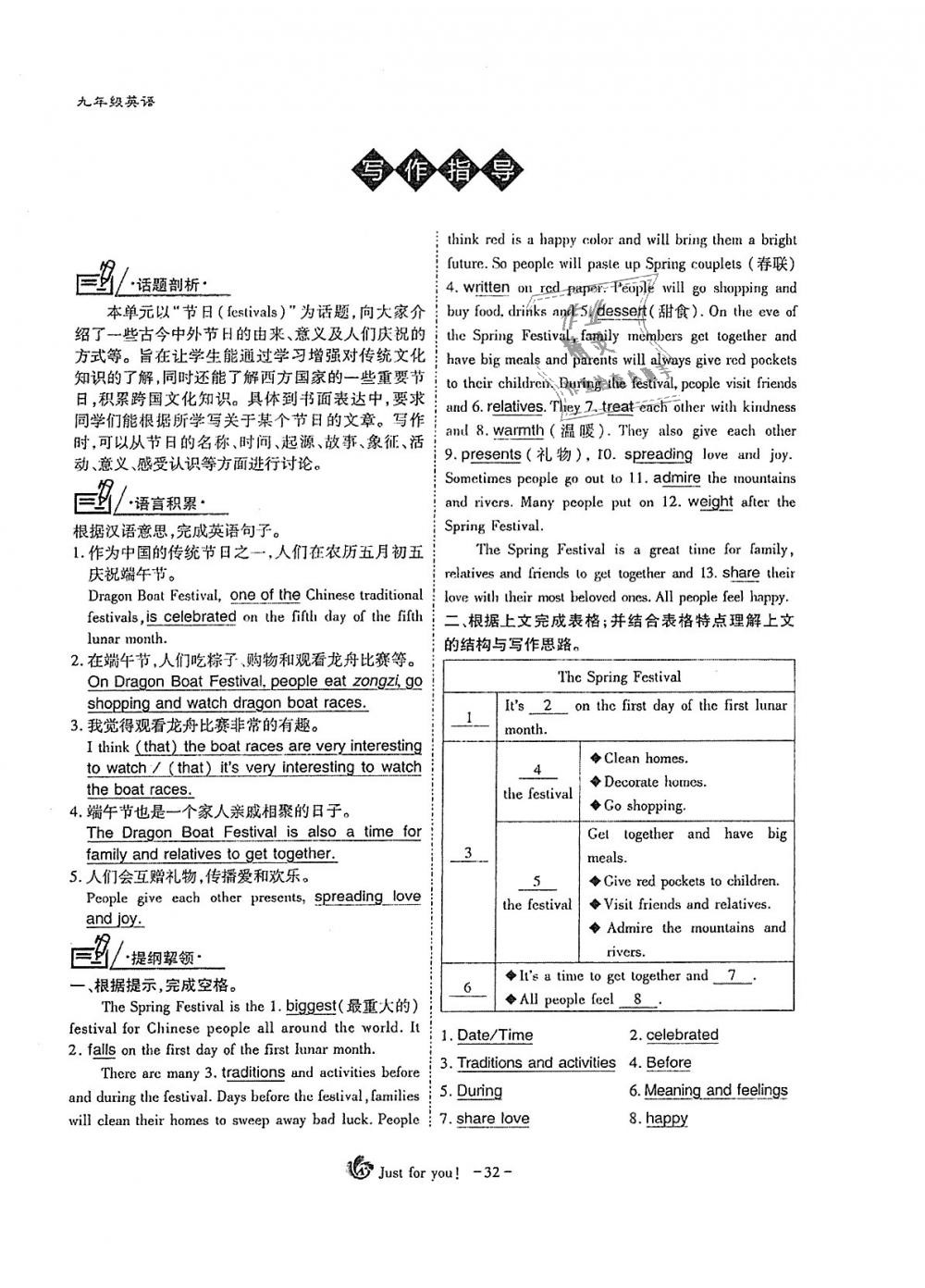 2018年蓉城優(yōu)課堂給力A加九年級英語全一冊人教版 第32頁