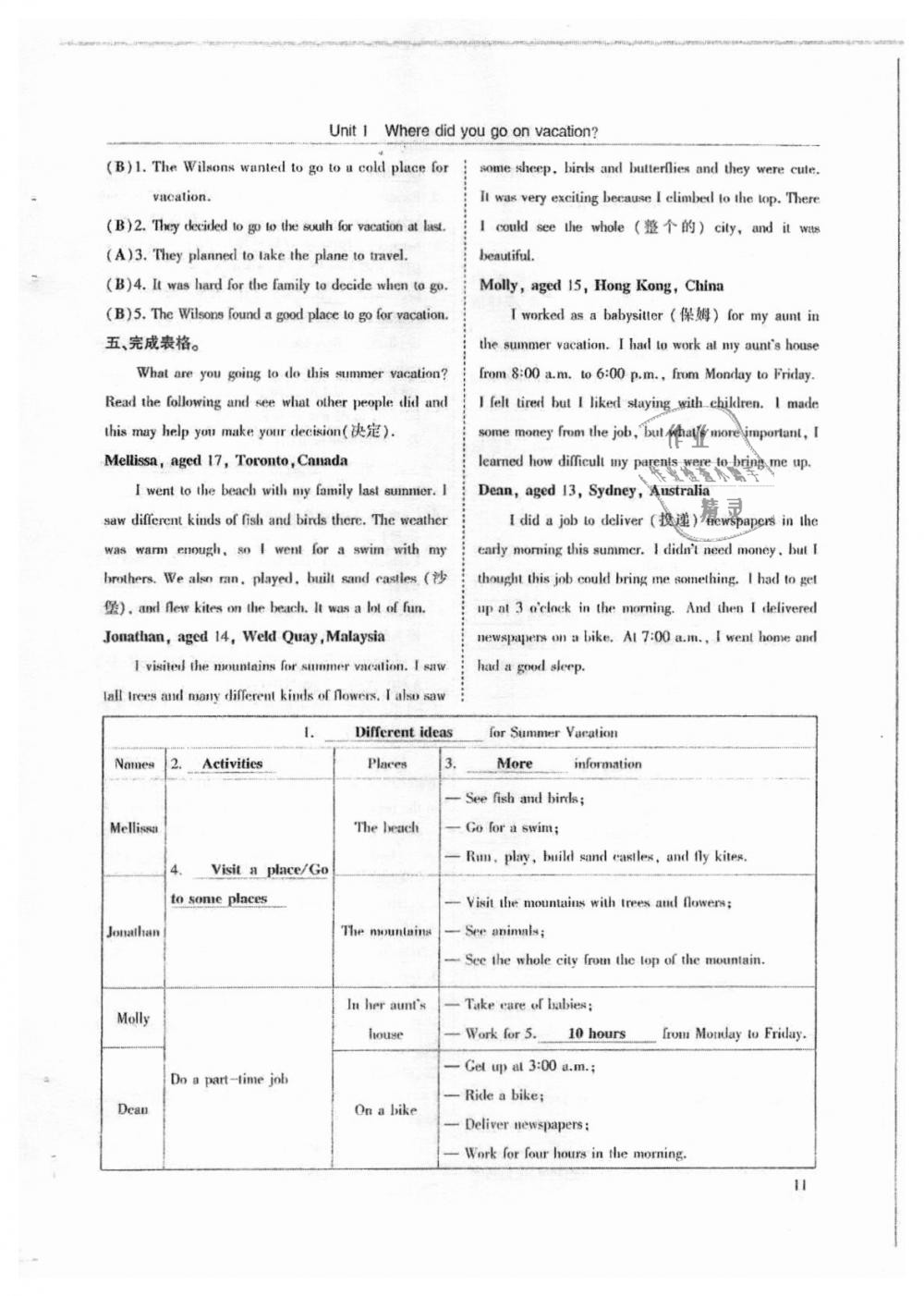 2018年指南針高分必備八年級(jí)英語(yǔ)上冊(cè)人教版 第11頁(yè)