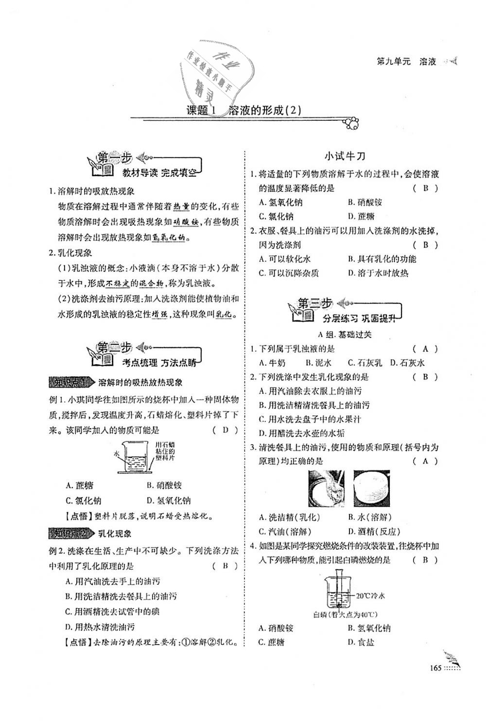 2018年蓉城優(yōu)課堂給力A加九年級(jí)化學(xué)全一冊(cè)人教版 第165頁(yè)