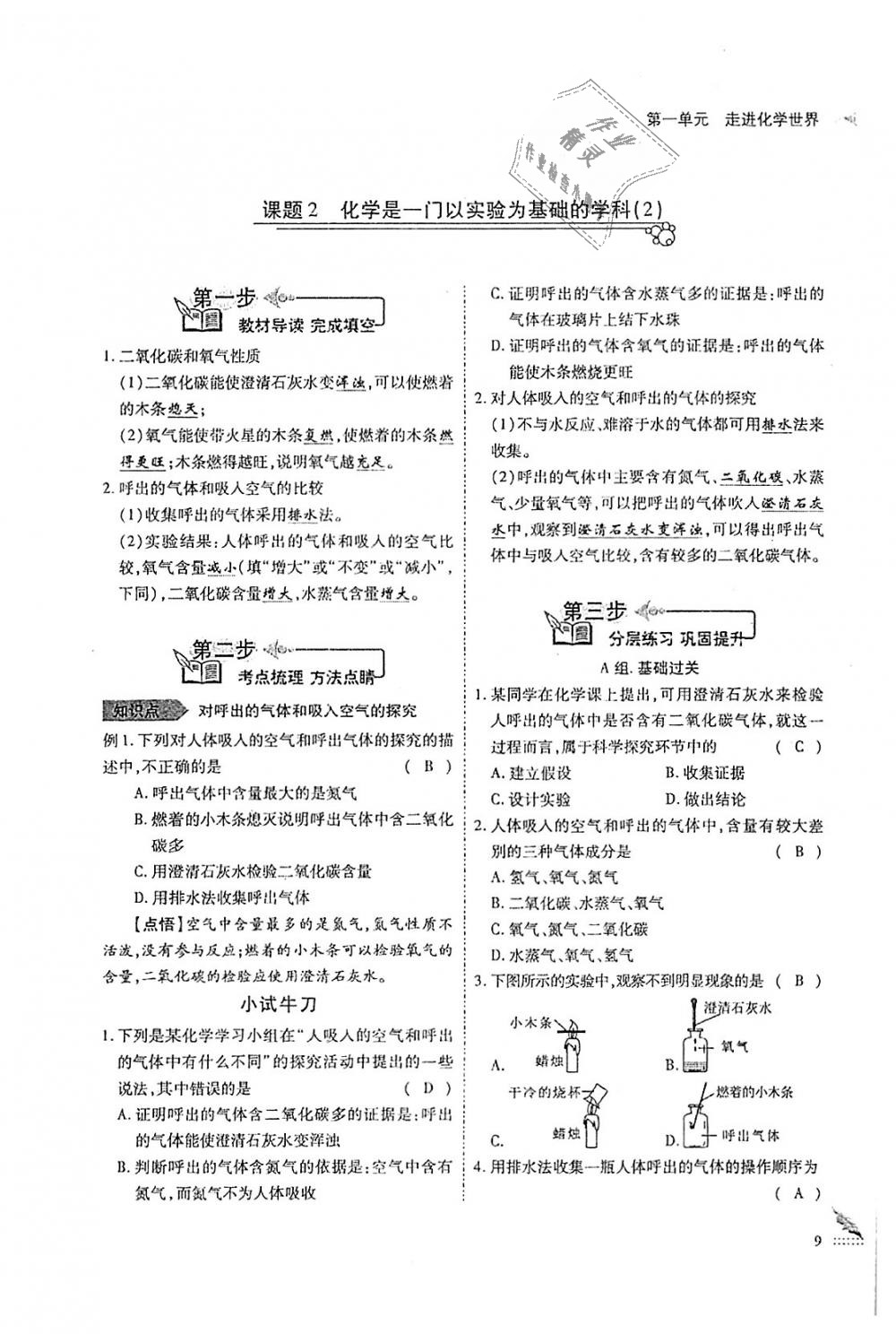 2018年蓉城优课堂给力A加九年级化学全一册人教版 第9页