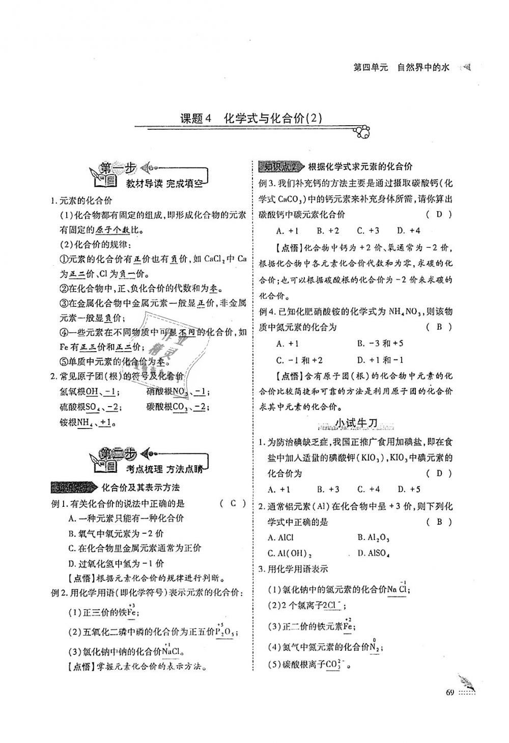 2018年蓉城優(yōu)課堂給力A加九年級(jí)化學(xué)全一冊人教版 第69頁