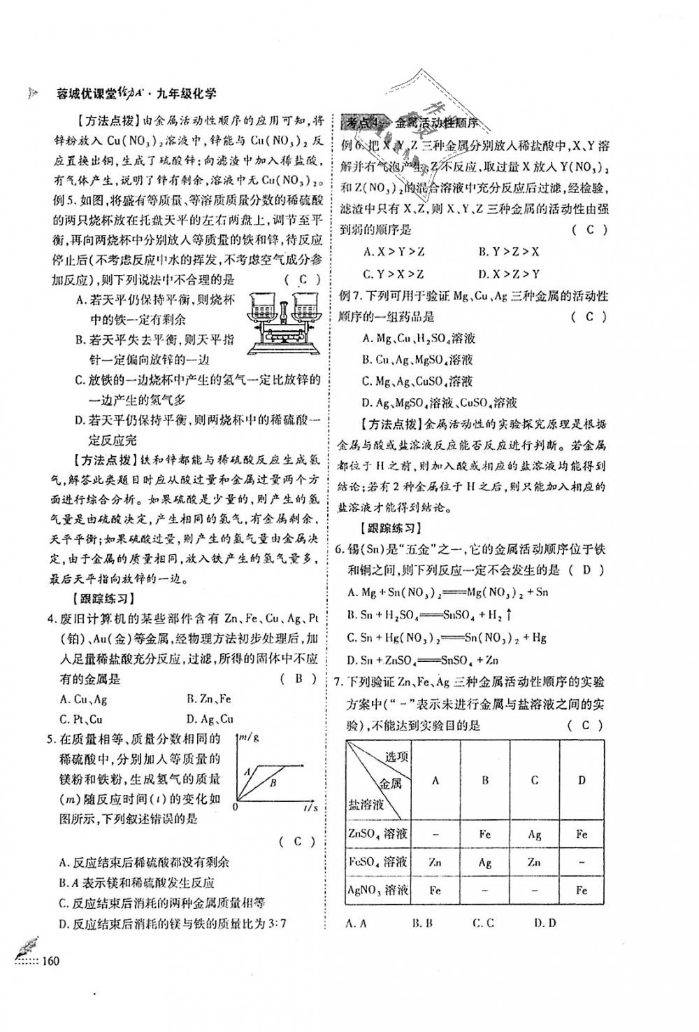 2018年蓉城優(yōu)課堂給力A加九年級化學(xué)全一冊人教版 第160頁