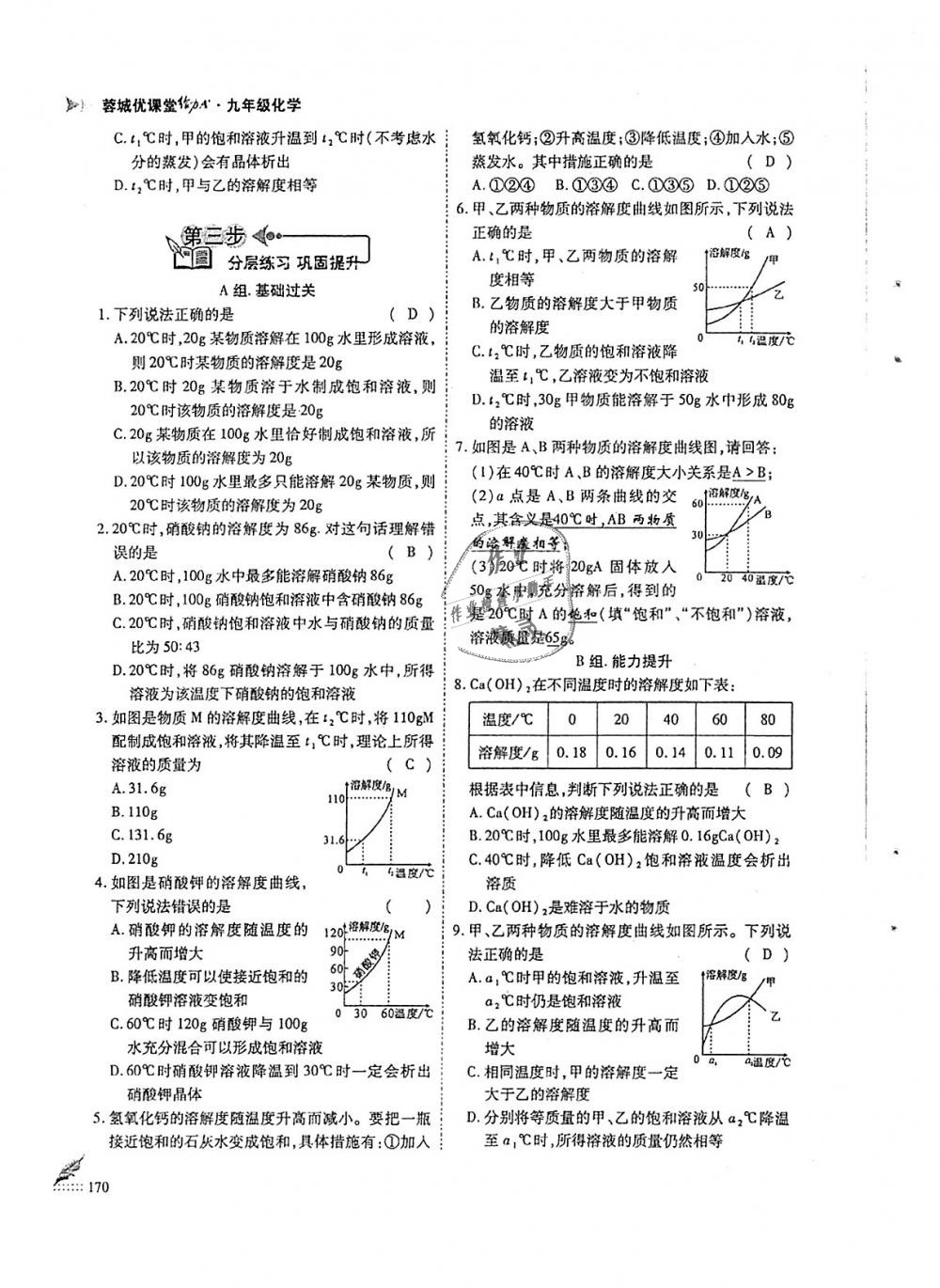 2018年蓉城優(yōu)課堂給力A加九年級(jí)化學(xué)全一冊(cè)人教版 第170頁