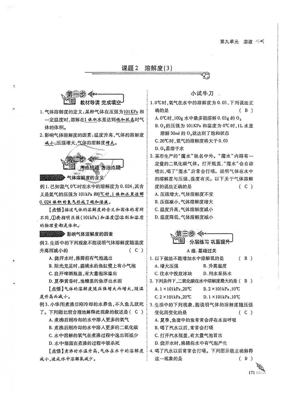 2018年蓉城優(yōu)課堂給力A加九年級化學全一冊人教版 第171頁