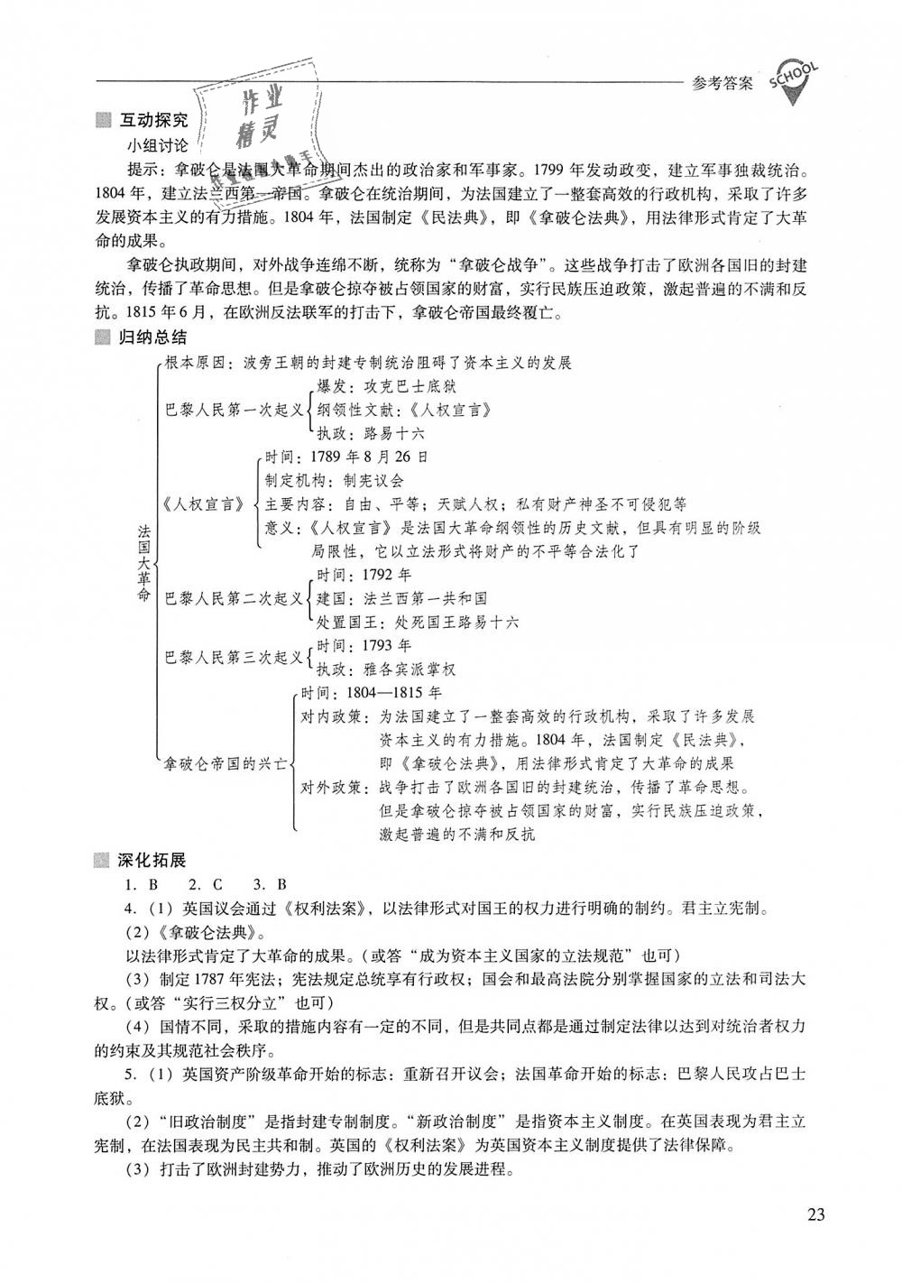 2018年新课程问题解决导学方案九年级世界历史上册华东师大版 第23页