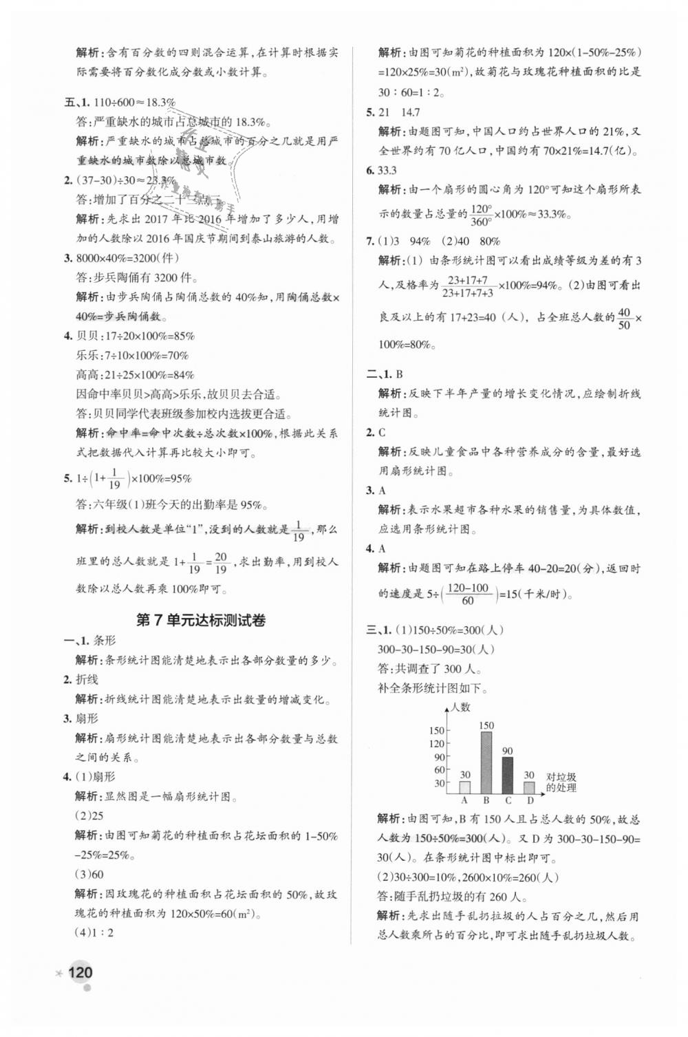 2018年小學學霸作業(yè)本六年級數(shù)學上冊人教版 第36頁