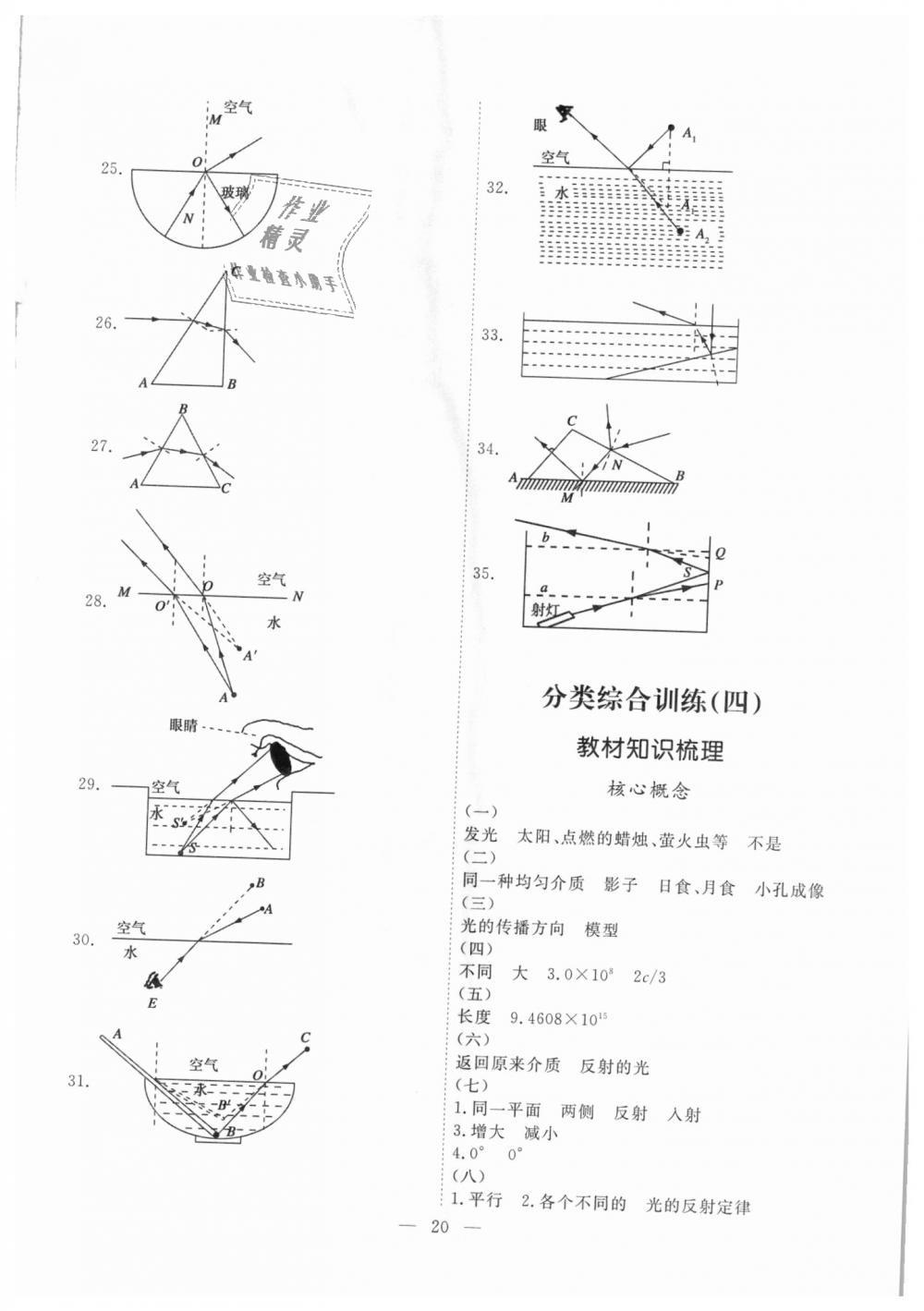 2018年一飞冲天课时作业八年级物理上册人教版 第20页