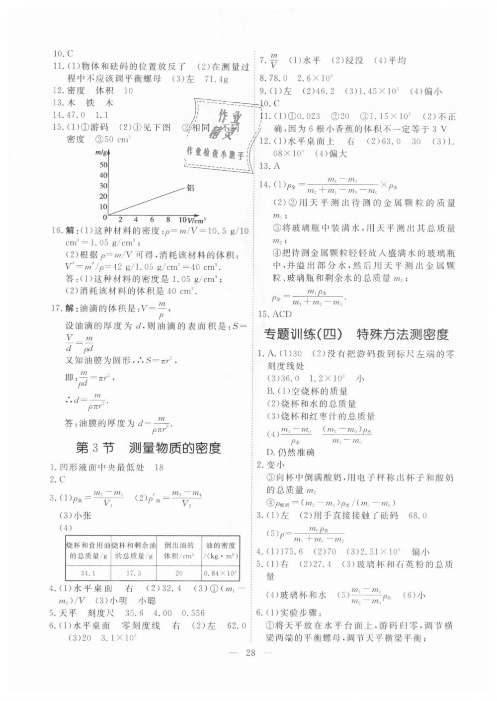 2018年一飛沖天課時作業(yè)八年級物理上冊人教版 第28頁