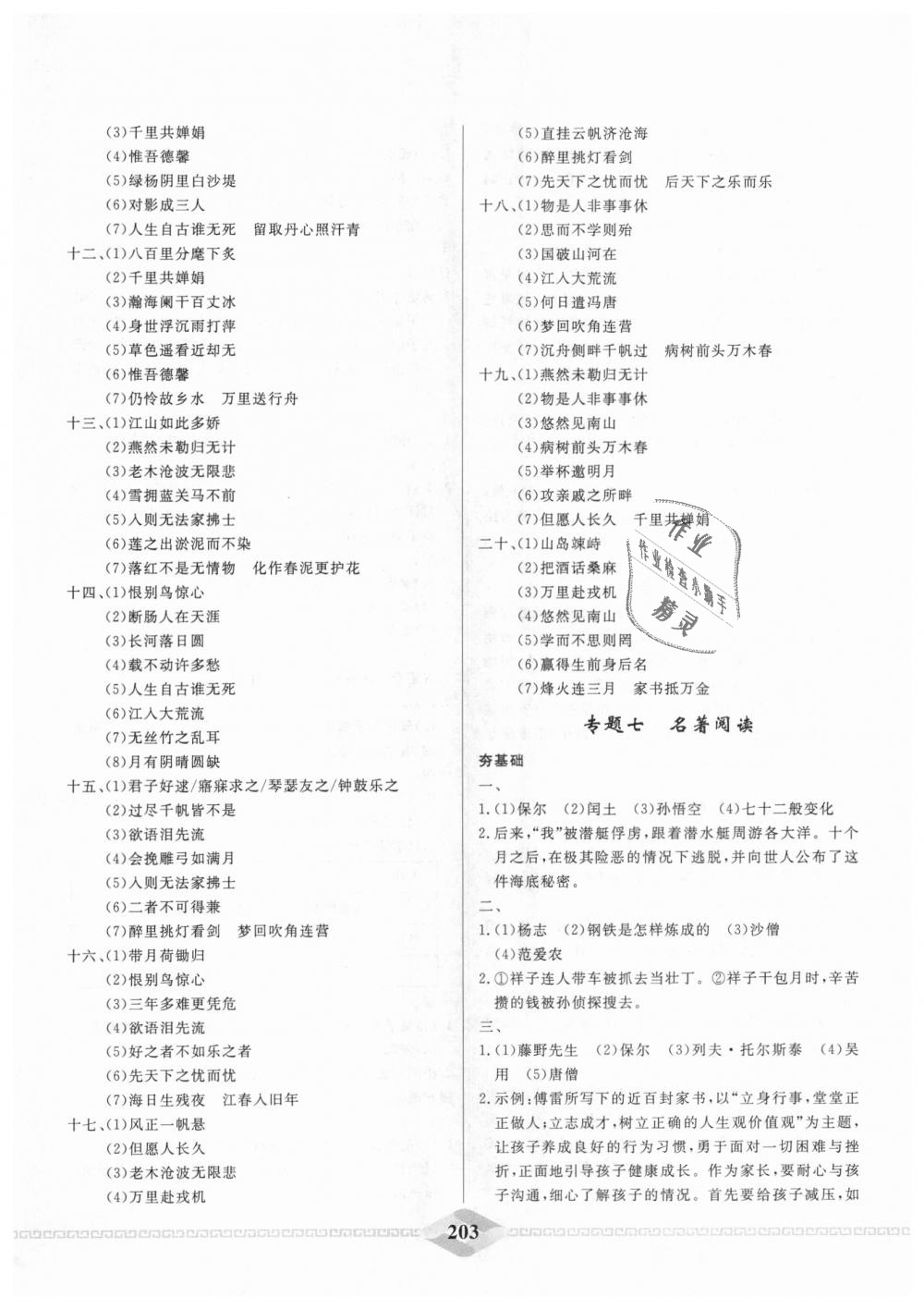 2018年一飞冲天中考专项精品试题分类九年级语文全一册 第11页