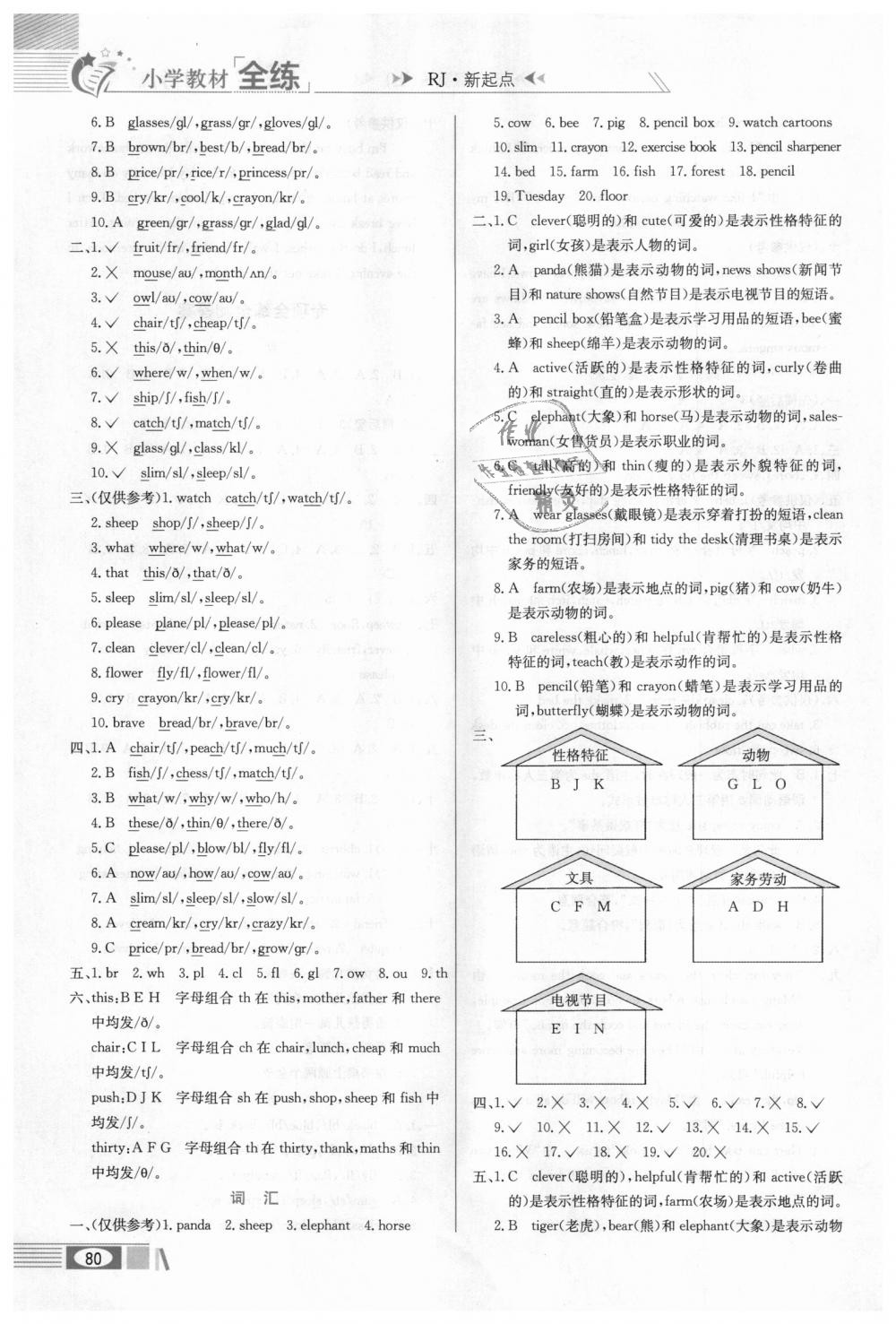 2018年小學(xué)教材全練五年級(jí)英語上冊人教新起點(diǎn) 第8頁