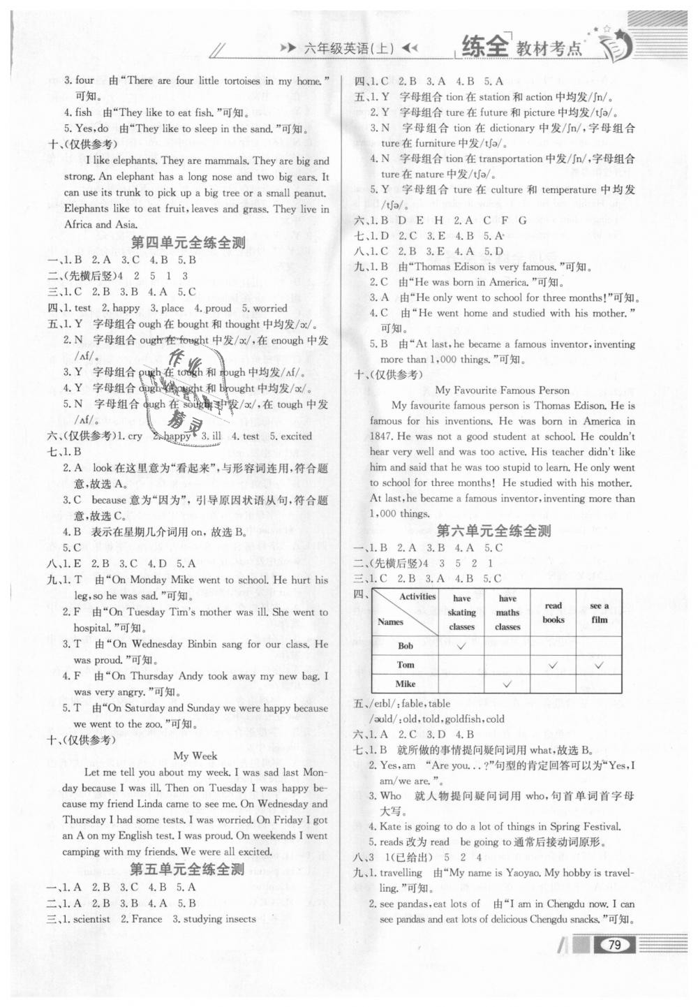 2018年小學(xué)教材全練六年級(jí)英語(yǔ)上冊(cè)人教新起點(diǎn) 第7頁(yè)