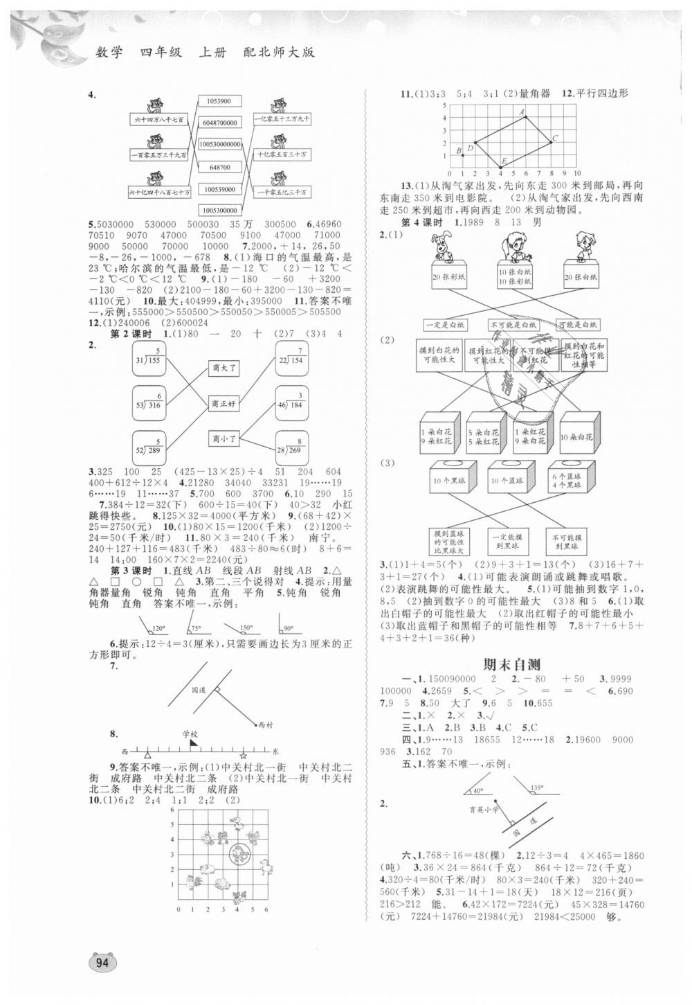 2018年新課程學(xué)習(xí)與測(cè)評(píng)同步學(xué)習(xí)四年級(jí)數(shù)學(xué)上冊(cè)北師大版 第6頁(yè)