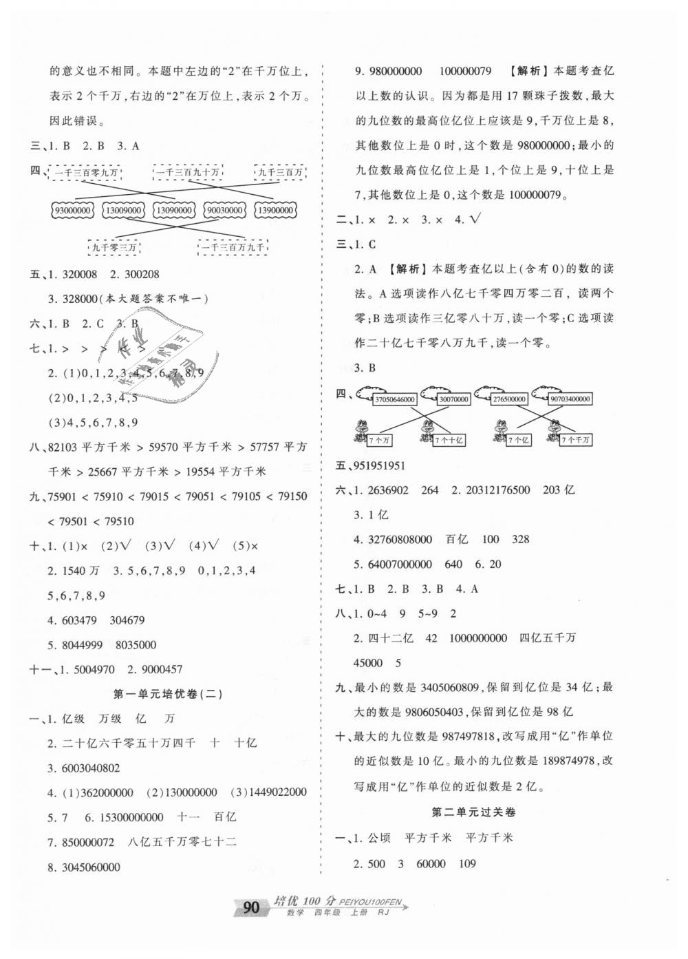 2018年王朝霞培優(yōu)100分四年級數(shù)學(xué)上冊人教版 第2頁