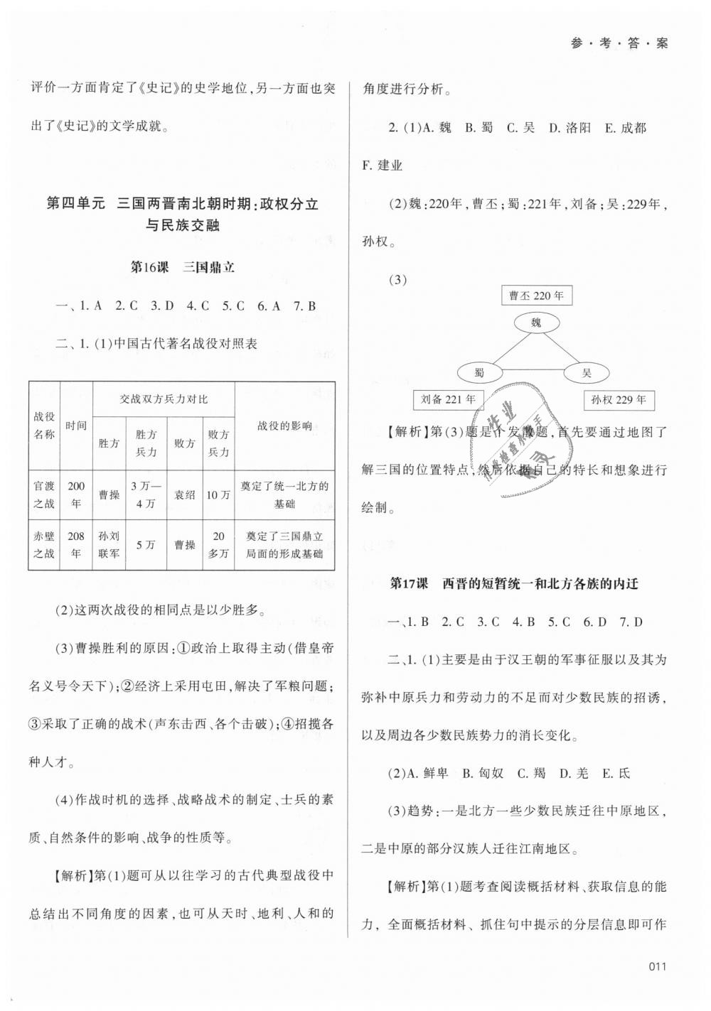 2018年學(xué)習(xí)質(zhì)量監(jiān)測七年級中國歷史上冊人教版 第11頁