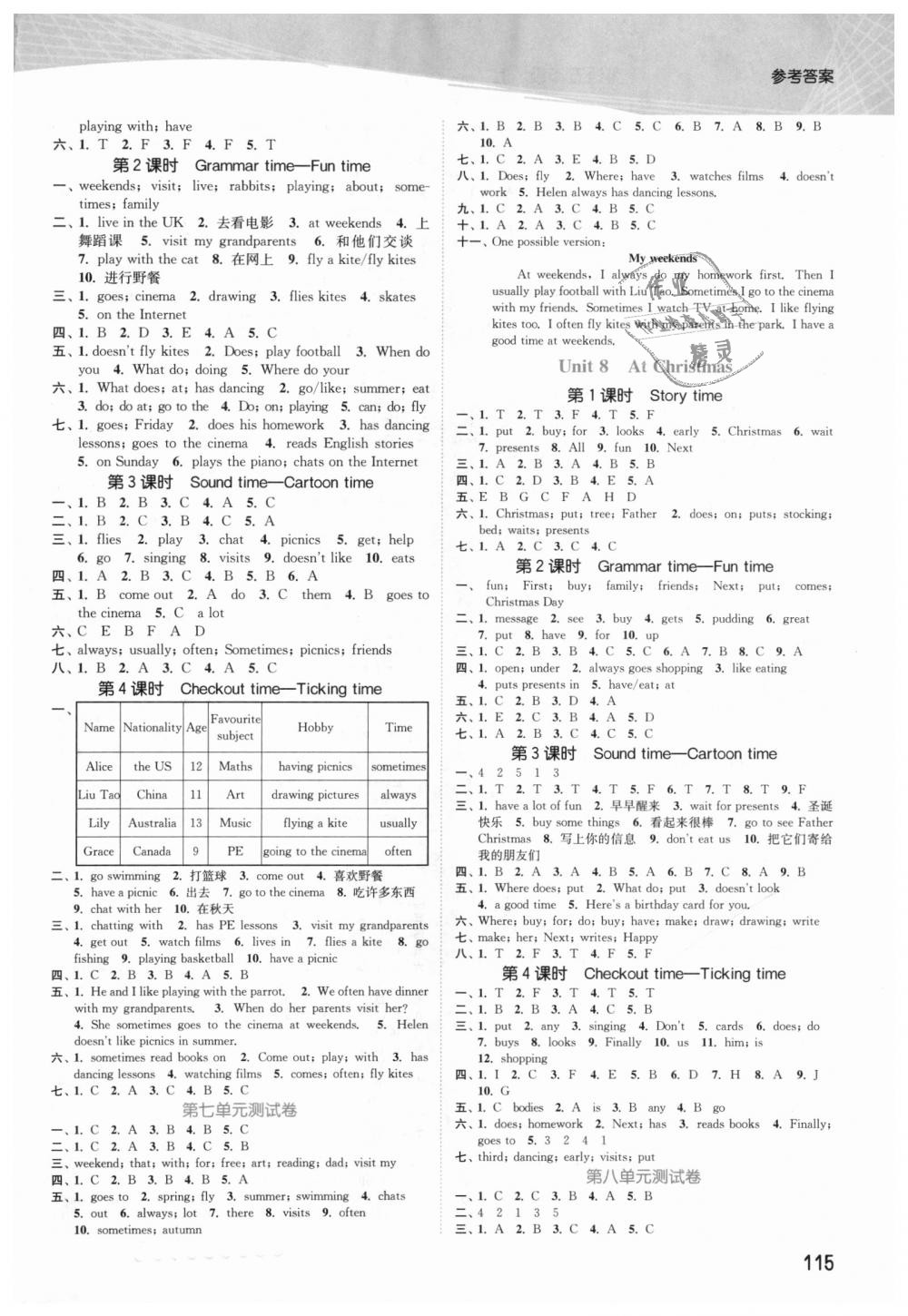 2018年金色課堂課時作業(yè)本五年級英語上冊江蘇版 第5頁