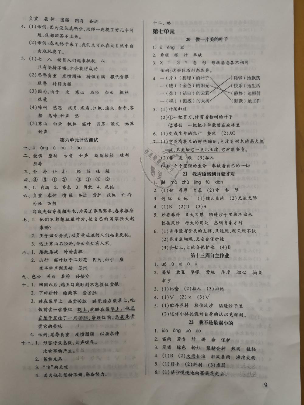 2018年新思維伴你學三年級語文上冊蘇教版 第9頁