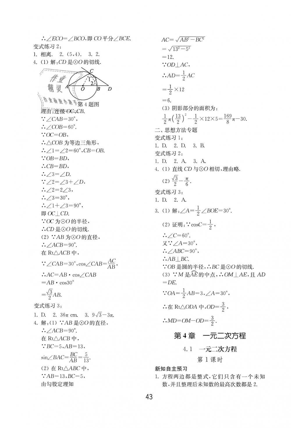 2018年初中基础训练九年级数学上册青岛版山东教育出版社 第19页