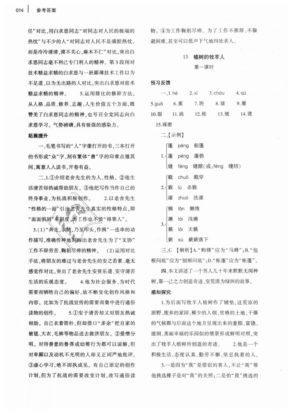 2018年基礎(chǔ)訓(xùn)練七年級語文上冊人教版僅限河南省使用大象出版社 第14頁