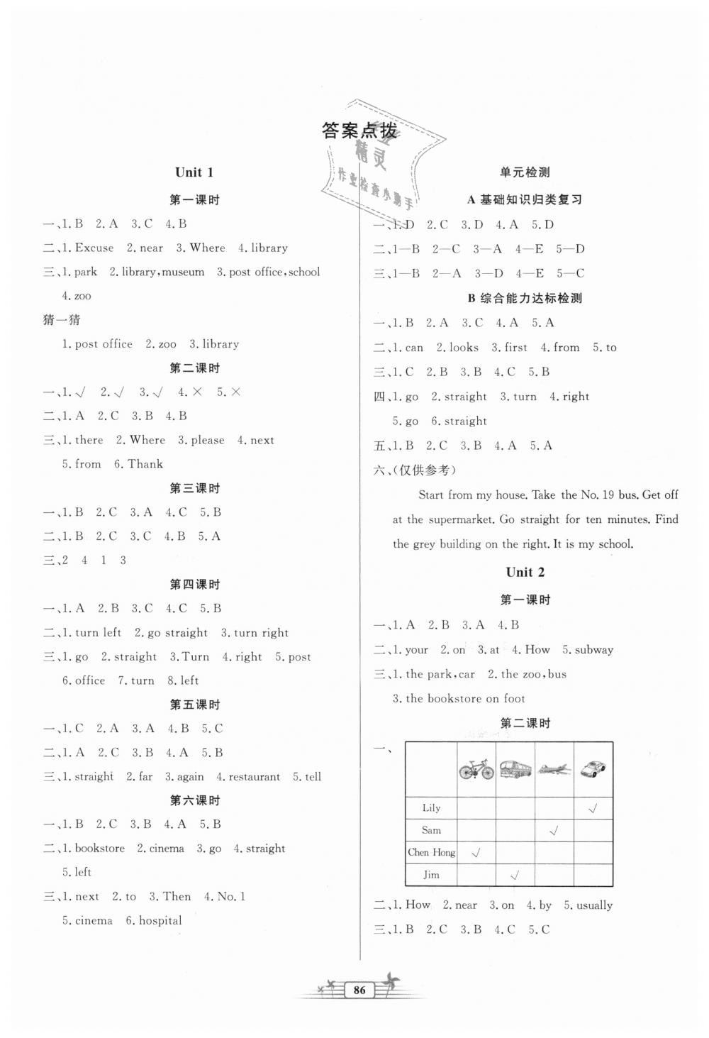 2018年陽光課堂金牌練習冊六年級英語上冊人教版 第1頁