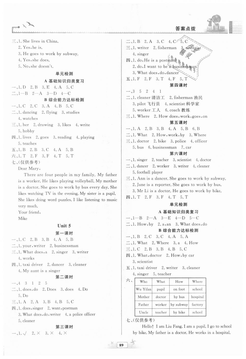 2018年陽(yáng)光課堂金牌練習(xí)冊(cè)六年級(jí)英語(yǔ)上冊(cè)人教版 第4頁(yè)