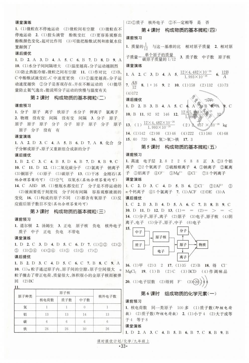 2018年課時提優(yōu)計劃作業(yè)本九年級化學(xué)上冊滬教版 第5頁