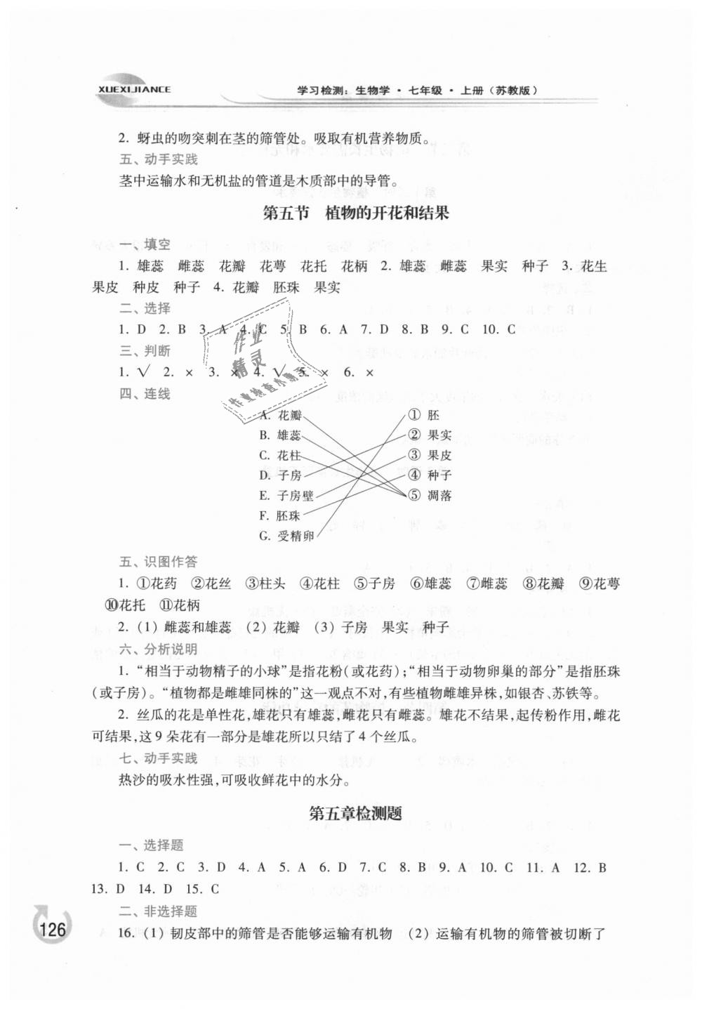 2018年學(xué)習(xí)檢測七年級生物學(xué)上冊蘇教版 第12頁