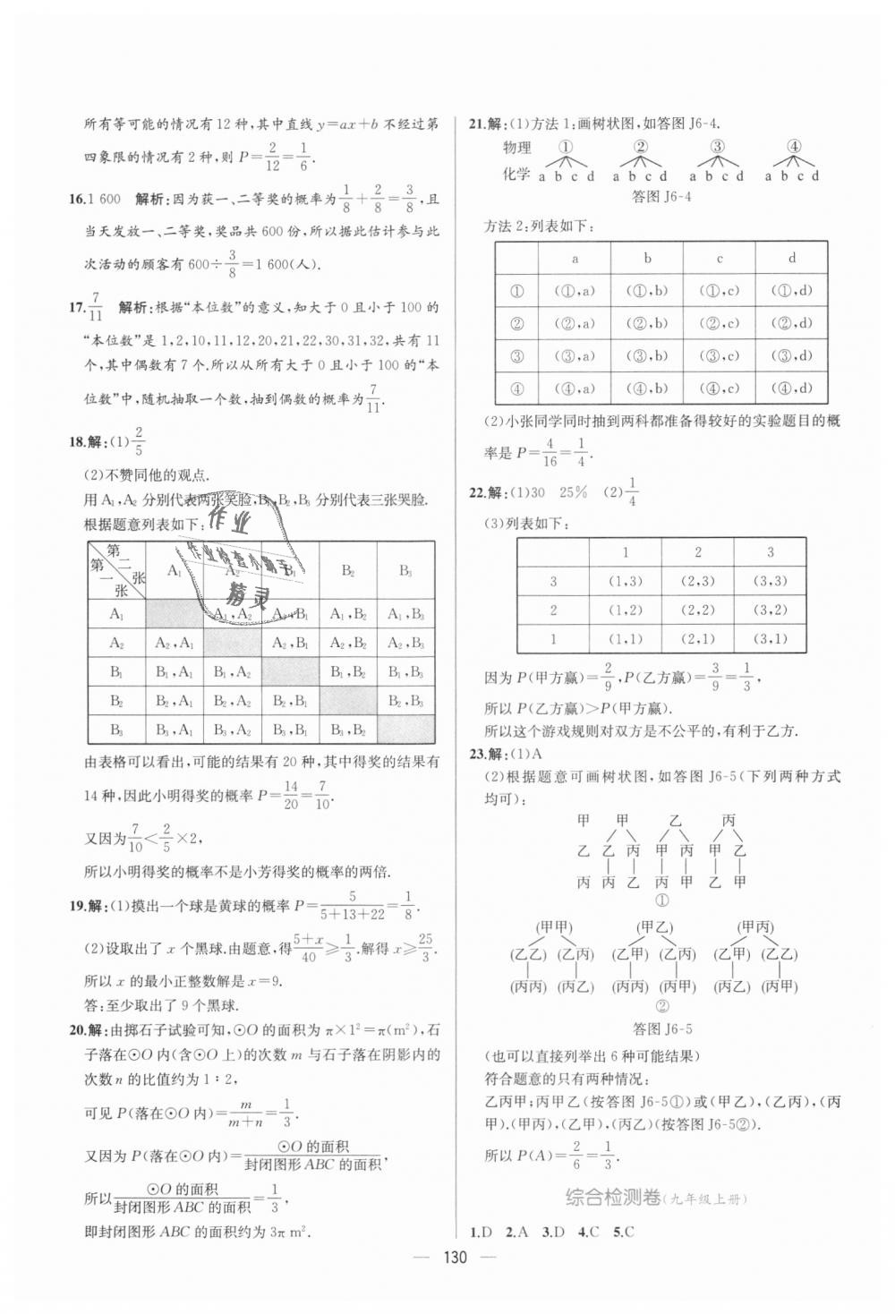 2018年同步導學案課時練九年級數(shù)學全一冊人教版河南專版 第74頁