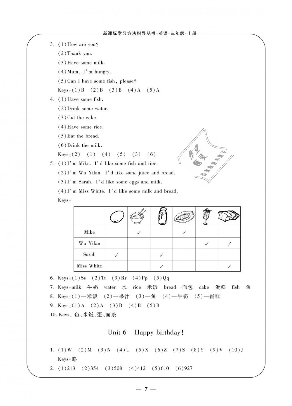 2018年新課標(biāo)學(xué)習(xí)方法指導(dǎo)叢書三年級英語上冊人教版 第7頁