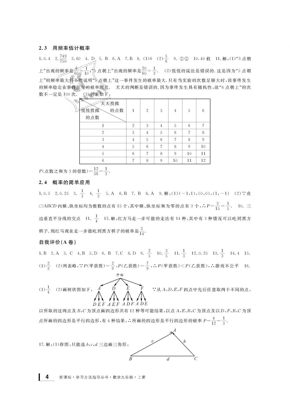 2018年新課標(biāo)學(xué)習(xí)方法指導(dǎo)叢書九年級(jí)數(shù)學(xué)上冊(cè)浙教版 第4頁