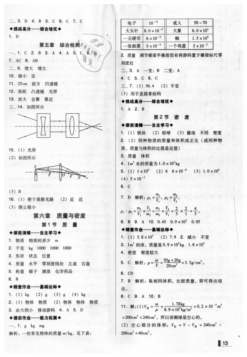 2018年遼寧作業(yè)分層培優(yōu)學(xué)案八年級(jí)物理上冊(cè)人教版沈陽(yáng)專版 第13頁(yè)