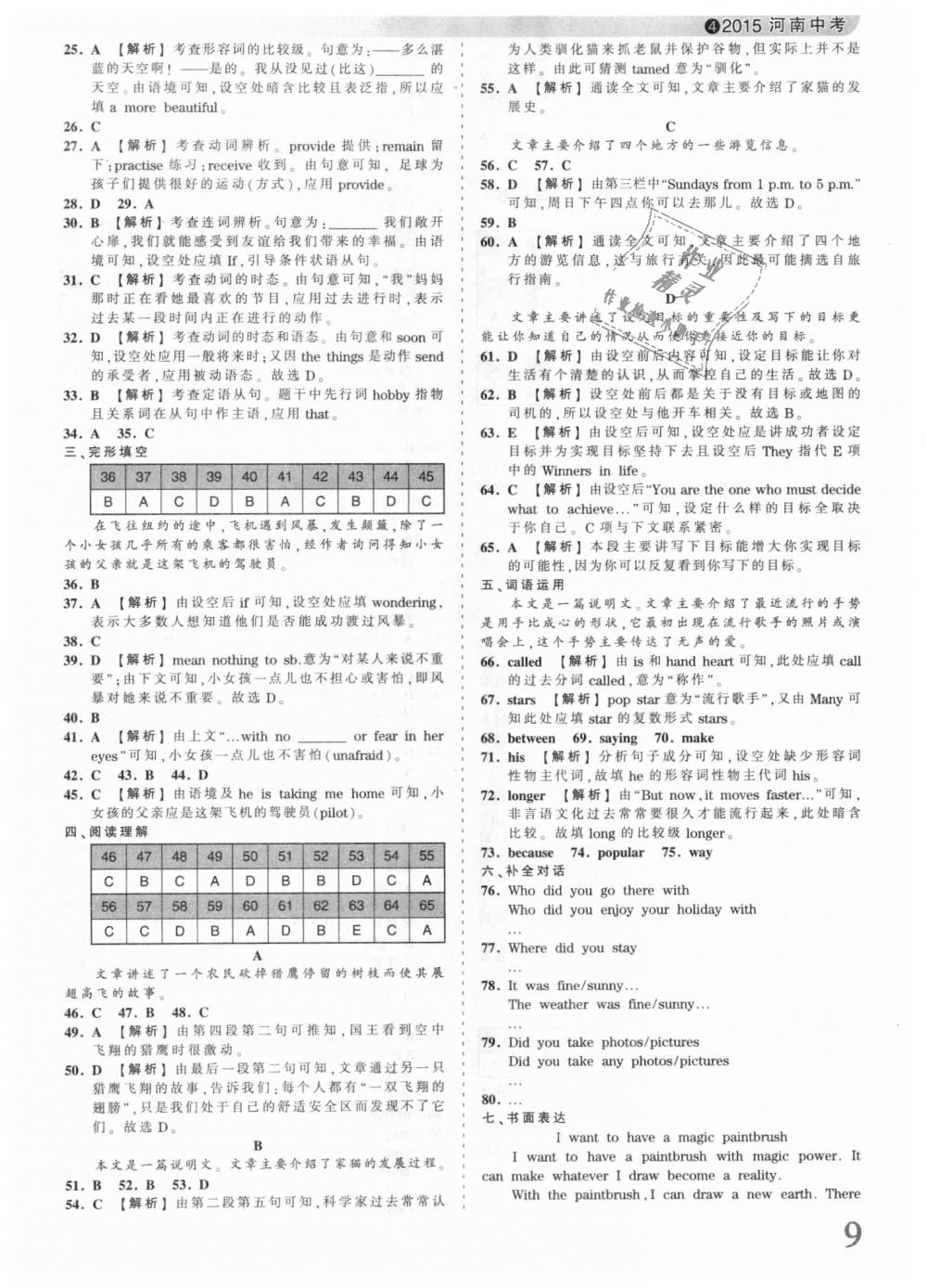 2018年王朝霞河南中考中考真題精編英語 第9頁