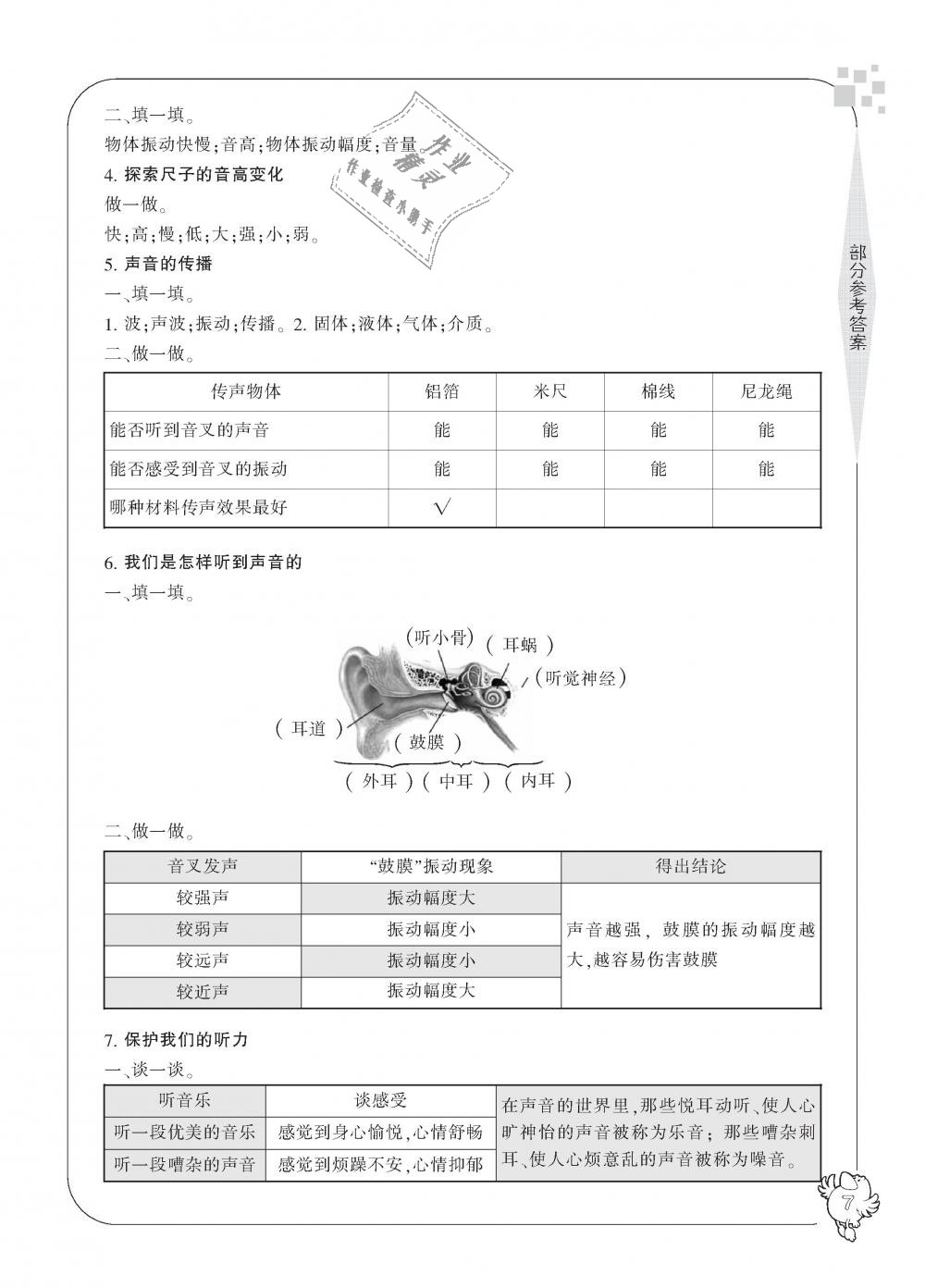 2018年新課標(biāo)學(xué)習(xí)方法指導(dǎo)叢書(shū)四年級(jí)科學(xué)上冊(cè)教科版 第7頁(yè)