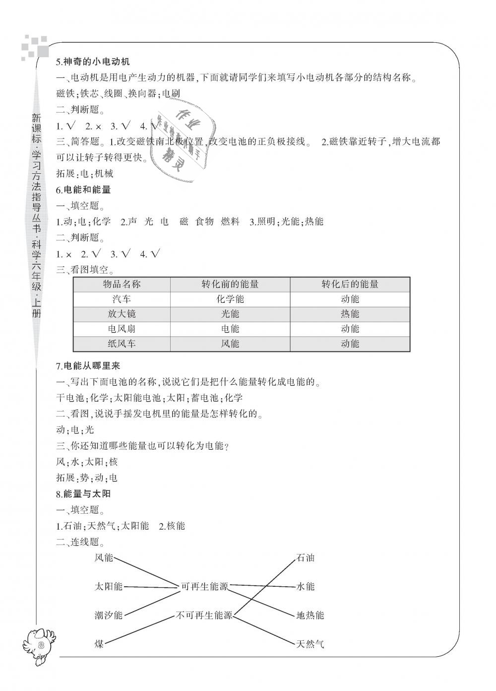 2018年新課標學(xué)習(xí)方法指導(dǎo)叢書六年級科學(xué)上冊教科版 第8頁