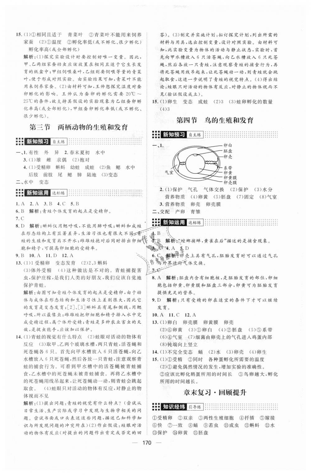 2018年練出好成績(jī)八年級(jí)生物上冊(cè)人教版 第14頁(yè)