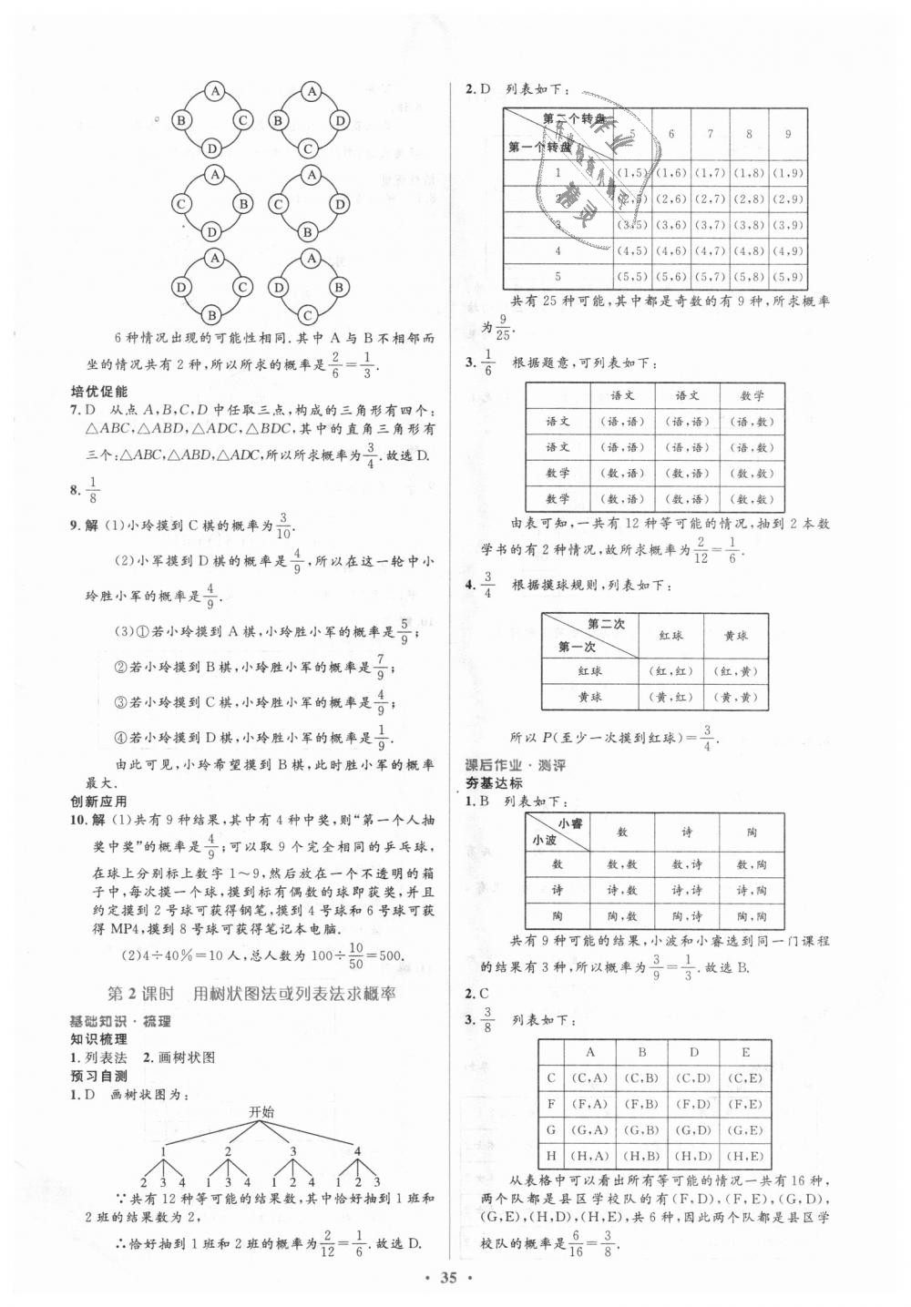 2018年人教金学典同步解析与测评学考练九年级数学上册人教版 第35页