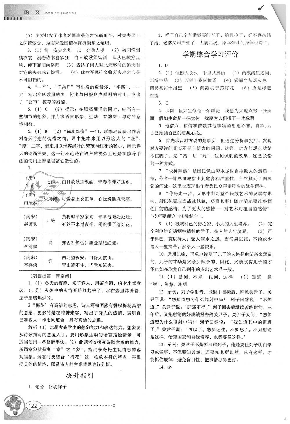 2018年南方新課堂金牌學(xué)案九年級語文上冊語文版 第18頁