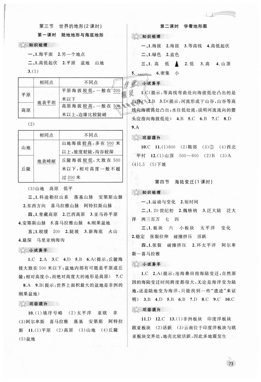 2018年新課程學(xué)習(xí)與測評同步學(xué)習(xí)七年級地理上冊湘教版 第3頁