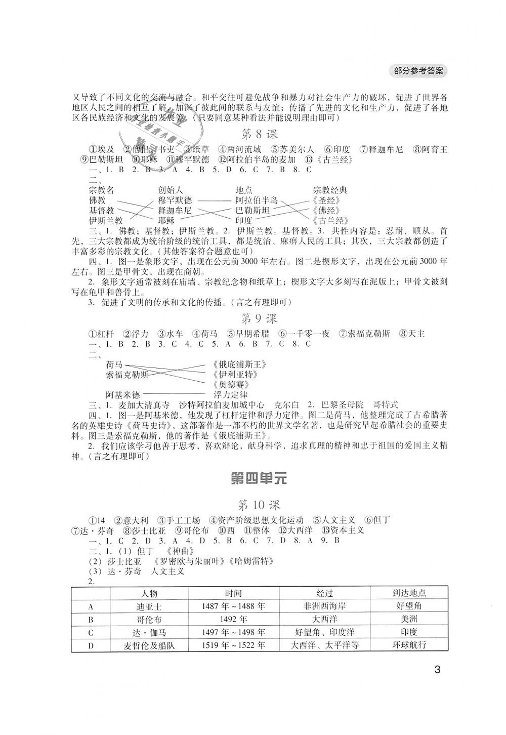 2018年新课程实践与探究丛书九年级世界历史上册人教版 第3页