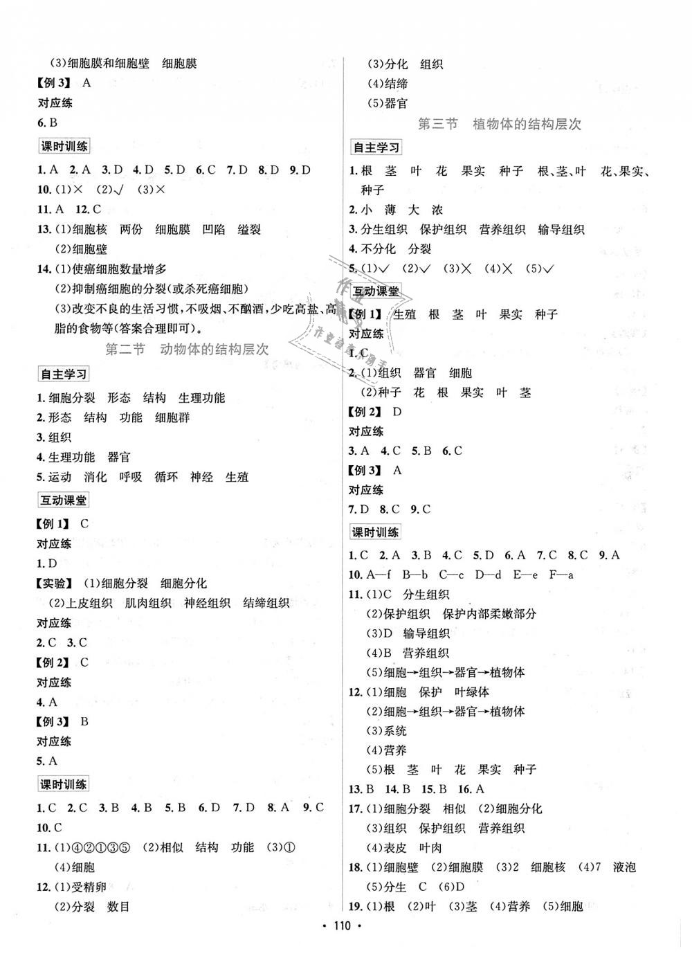 2018年优学名师名题七年级生物上册人教版 第6页