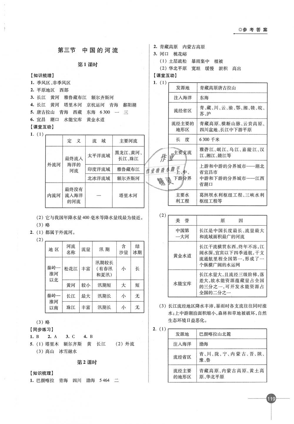 2018年同步練習(xí)八年級地理上冊湘教版江蘇鳳凰科學(xué)技術(shù)出版社 第5頁