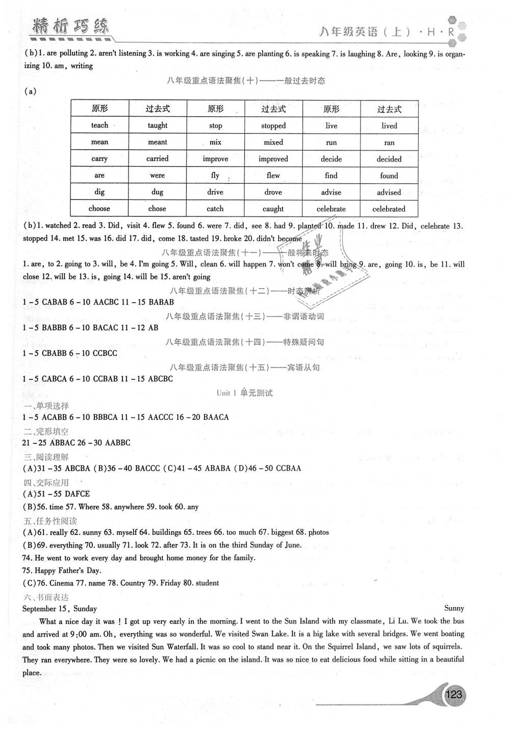 2018年精析巧練階段性驗(yàn)收與測(cè)試八年級(jí)英語(yǔ)上冊(cè)人教版 第15頁(yè)