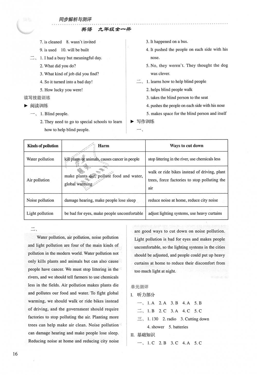 2018年人教金学典同步解析与测评九年级英语全一册人教版 第16页