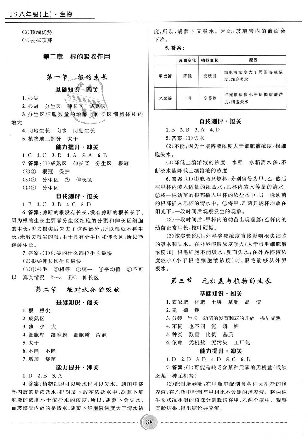 2018年夺冠百分百初中精讲精练八年级生物上册冀少版 第2页