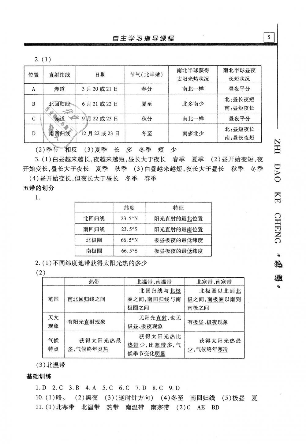 2018年自主學習指導課程七年級地理上冊人教版 第5頁